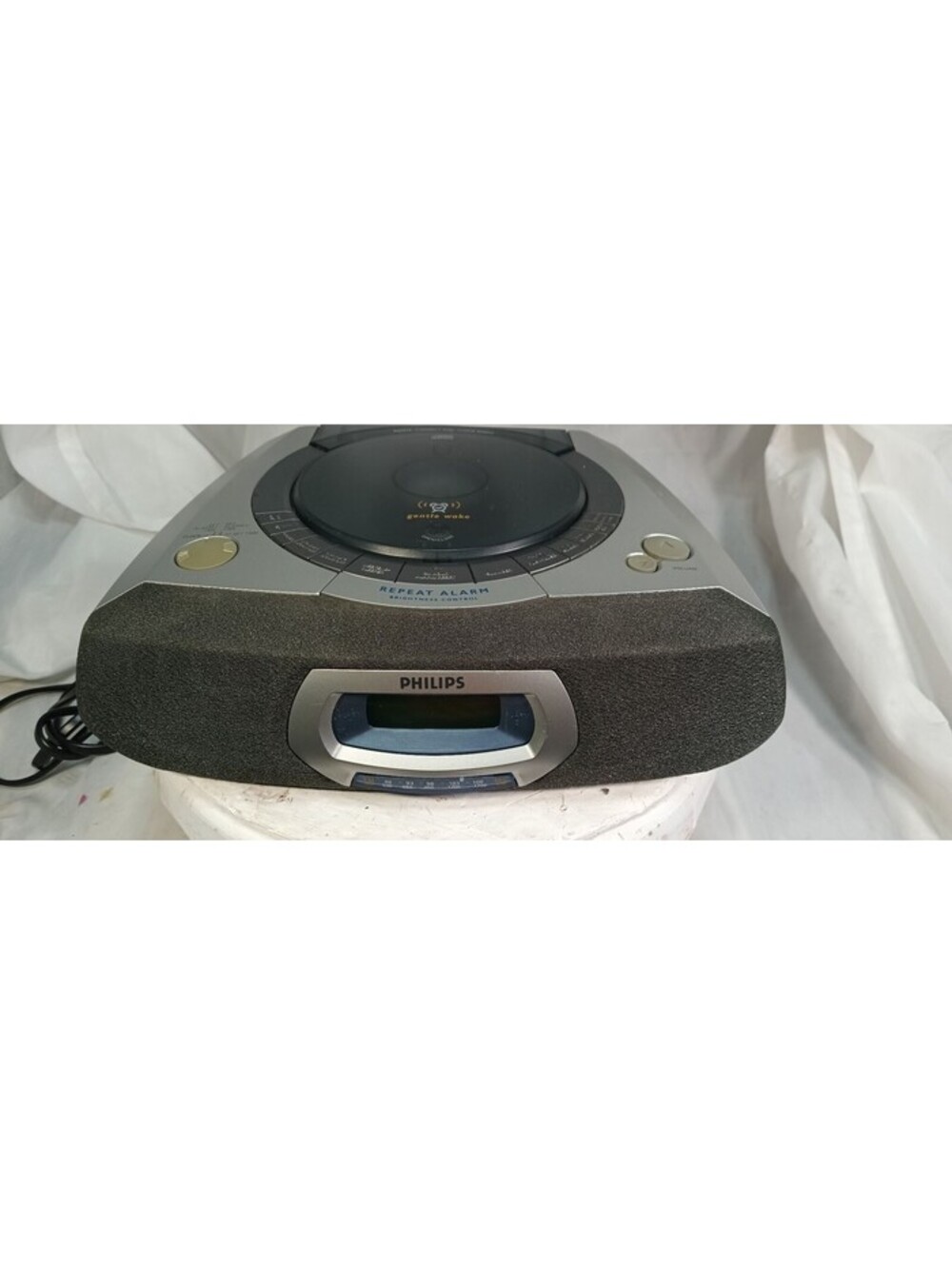 Philips AJ3936/17 CD Player Dual Alarm Clock AM FM Radio Stereo Tested Working
